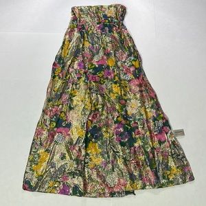 Vintage Capezio gold floral metallic scarf wrap